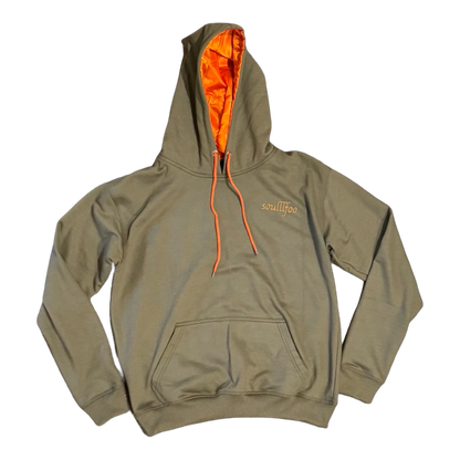 Kemet Sweat Suit Army Green & Orange Hoodie