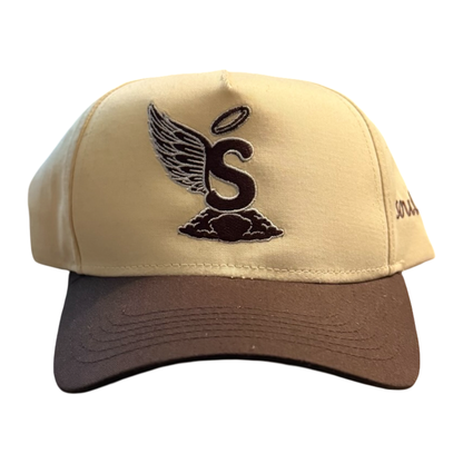 Cream and Dark Brown Snapback
