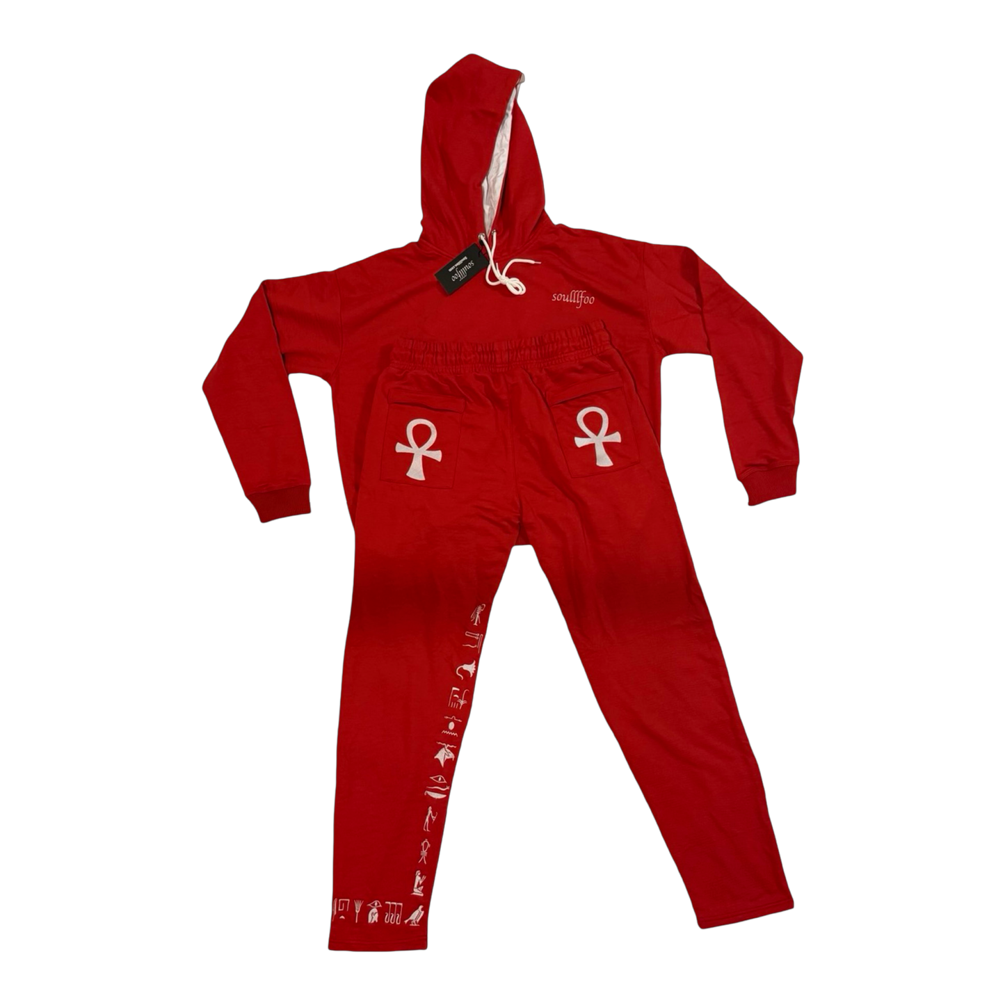 Kemet Sweat Suit Red & White