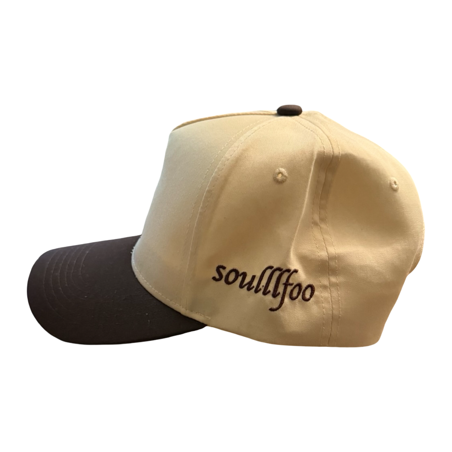 Cream and Dark Brown Snapback