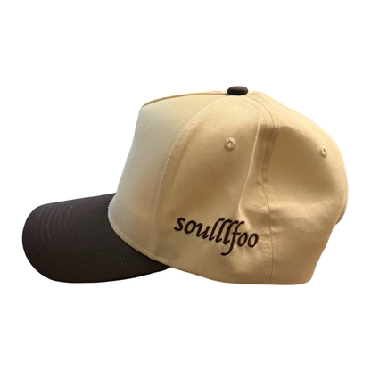 Cream and Dark Brown Snapback