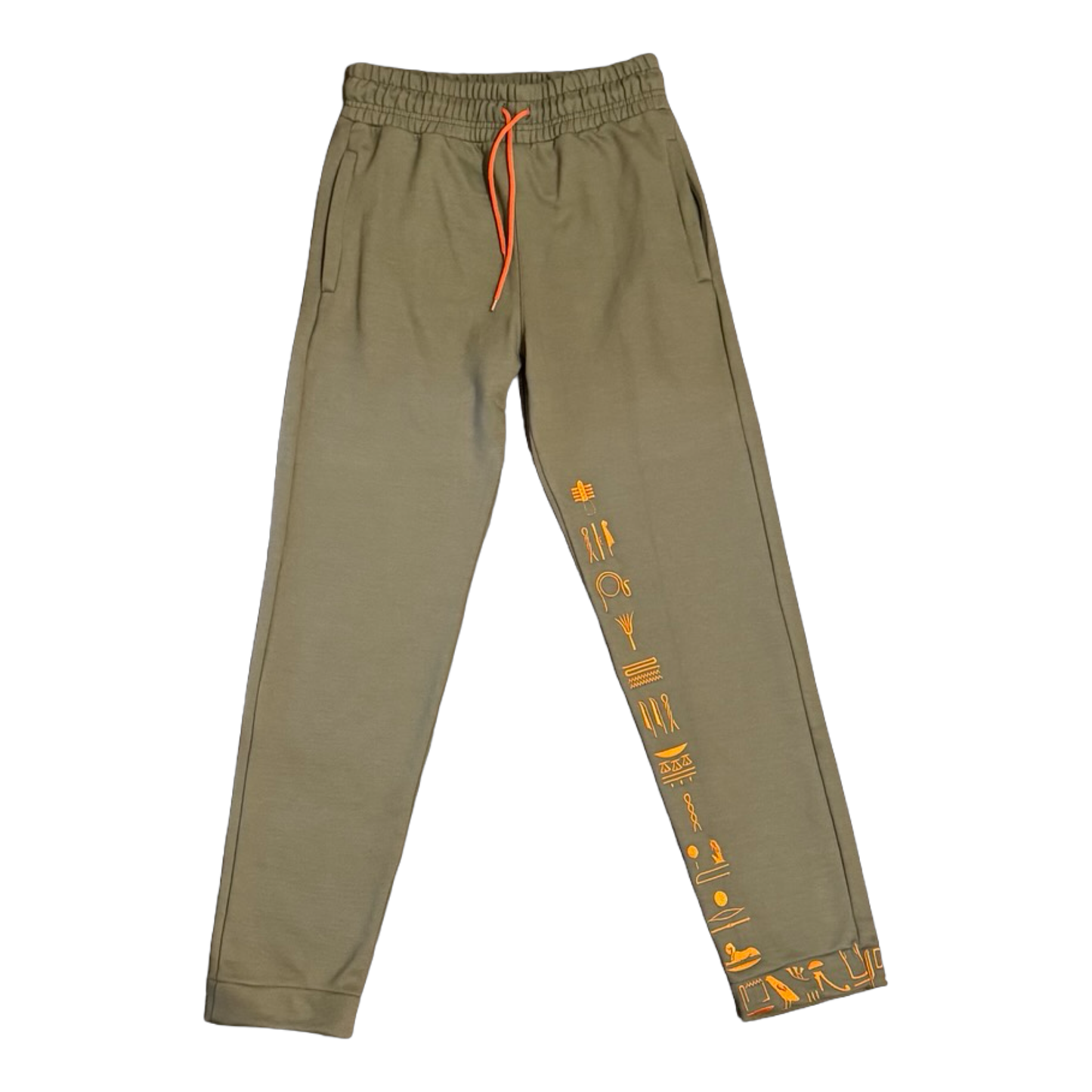 Kemet Sweat Suit Army Green & Orange Pants