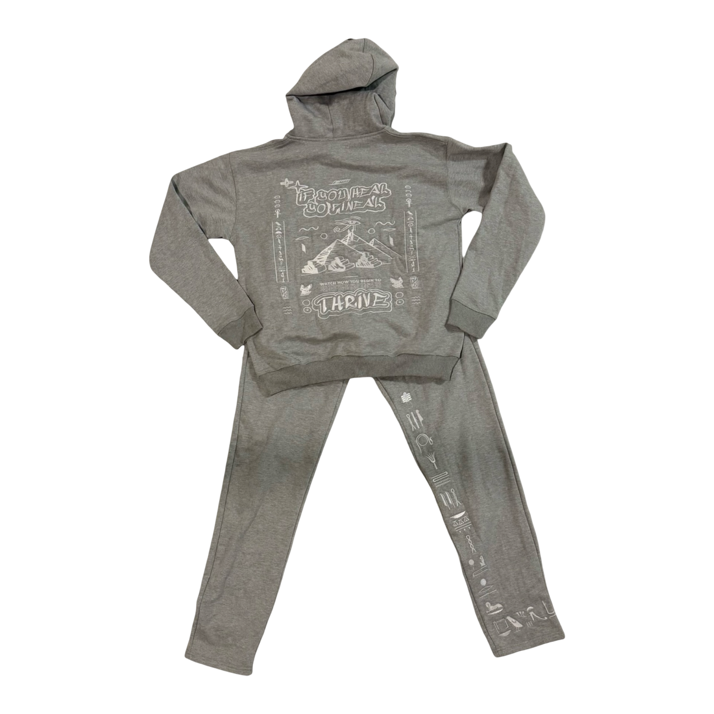 Kemet Sweat Sweat Suit Grey & White