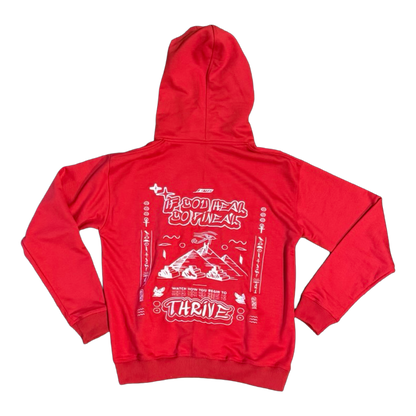 Kemet Sweat Suit Red & White Hoodie