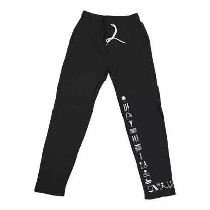 Kemet Sweat Suit Black & White Pants