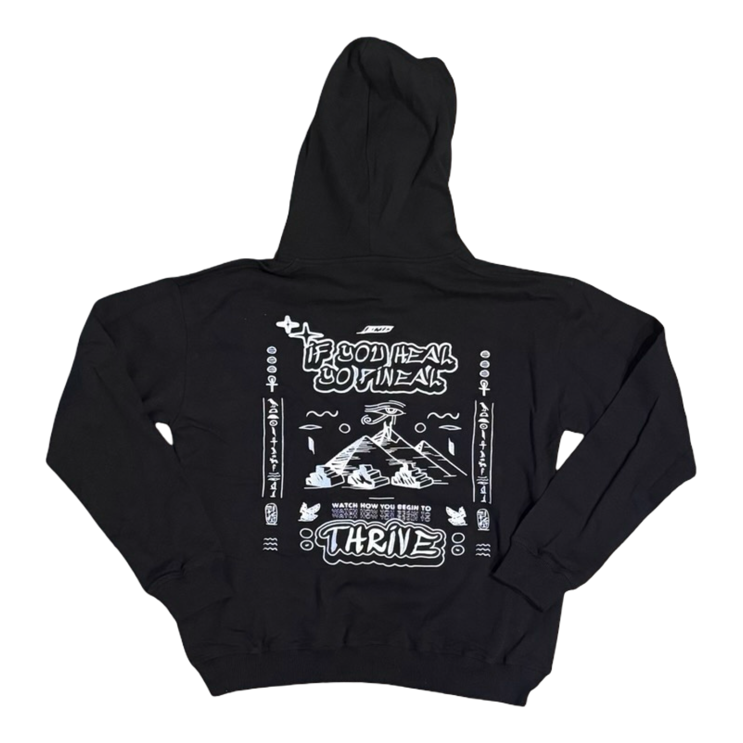 Kemet Sweat Suit Black & White Hoodie