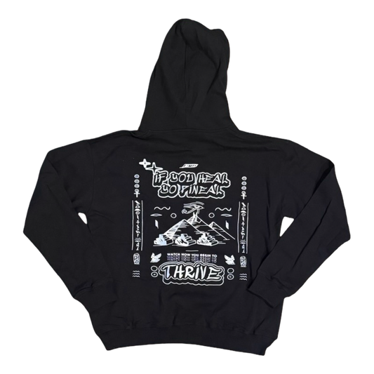 Kemet Sweat Suit Black & White Hoodie