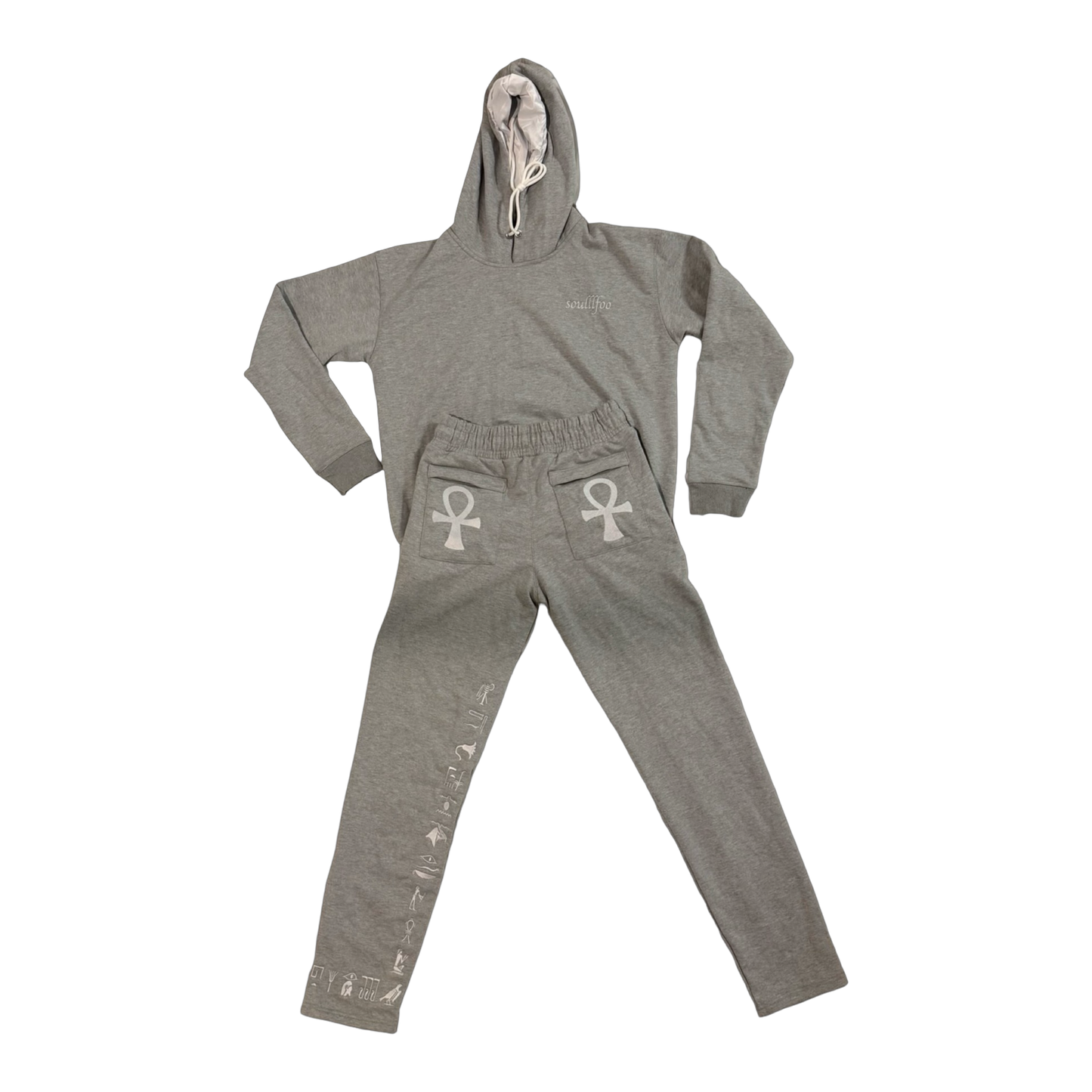 Kemet Sweat Sweat Suit Grey & White