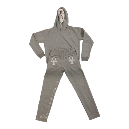 Kemet Sweat Sweat Suit Grey & White