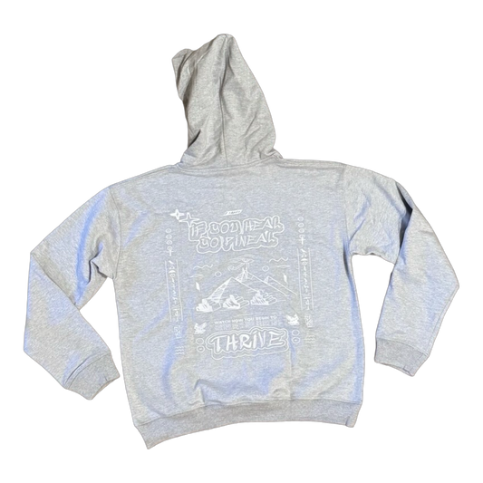 Kemet Sweatsuit Grey & White Hoodie
