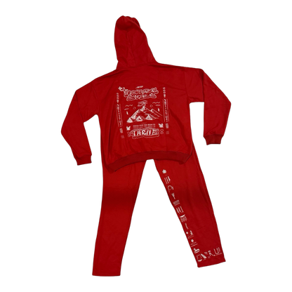 Kemet Sweat Suit Red & White
