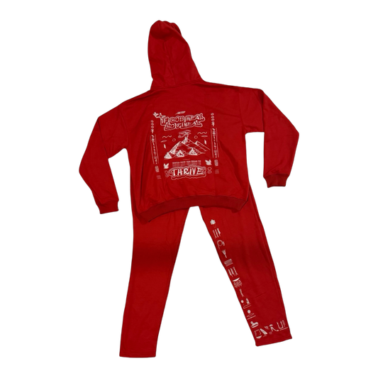 Kemet Sweat Suit Red & White