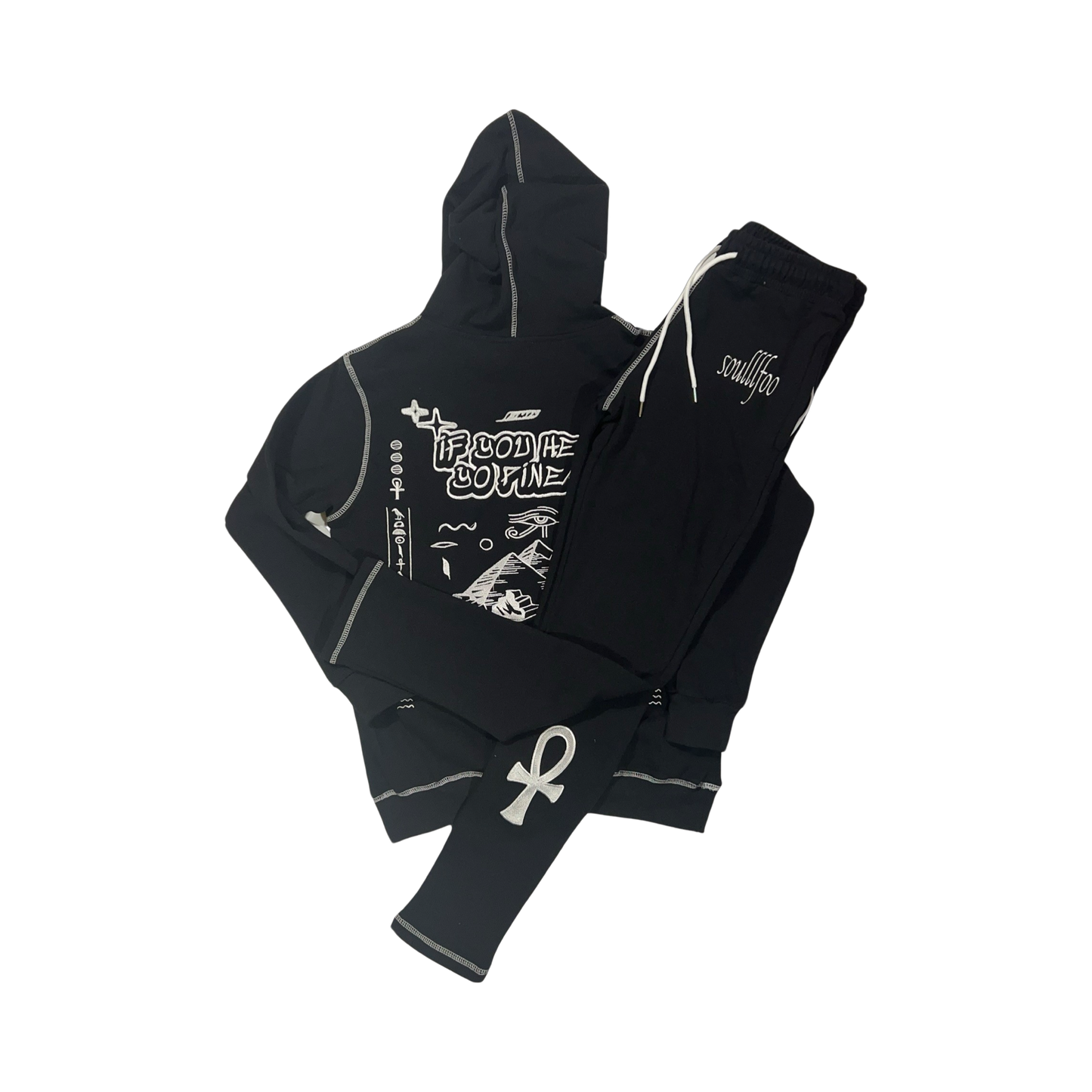 Thrive Hoodie Black & White
