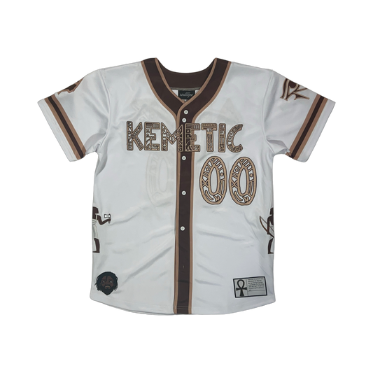 Kemetic Ankhs Baseball Jersey Light Brown & Dark Brown