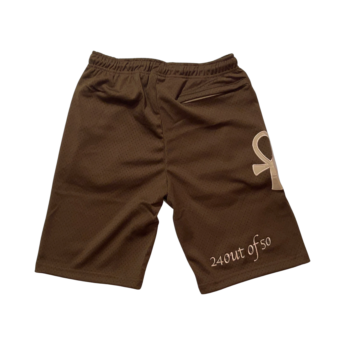 Soulllfoo Mesh Shorts - Dark Brown & Cream