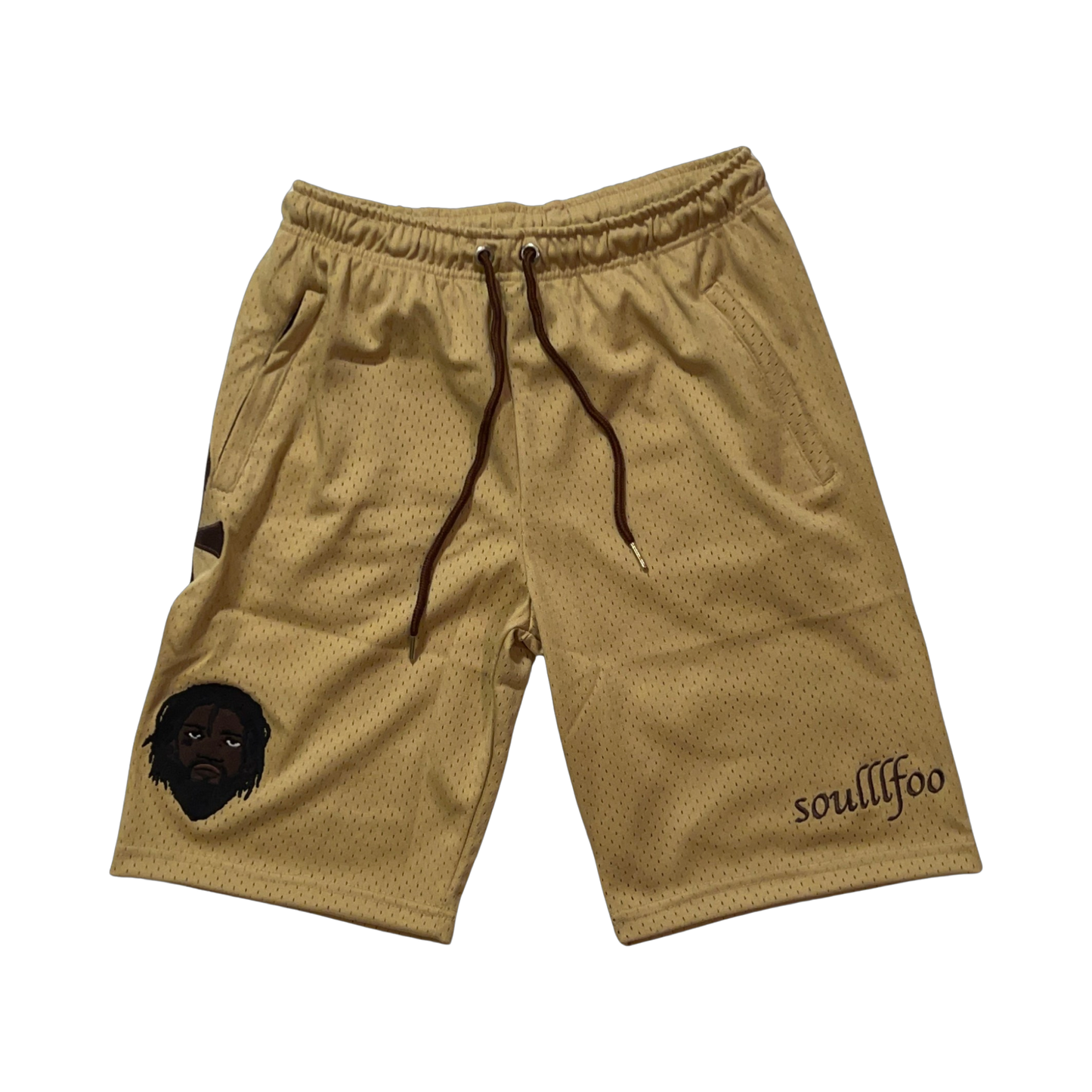 Soulllfoo Mesh Shorts - Light Brown & Dark Brown