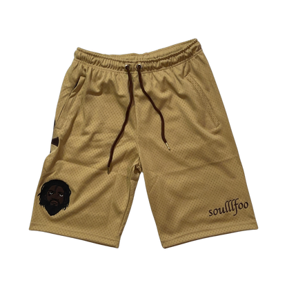 Soulllfoo Mesh Shorts - Light Brown & Dark Brown