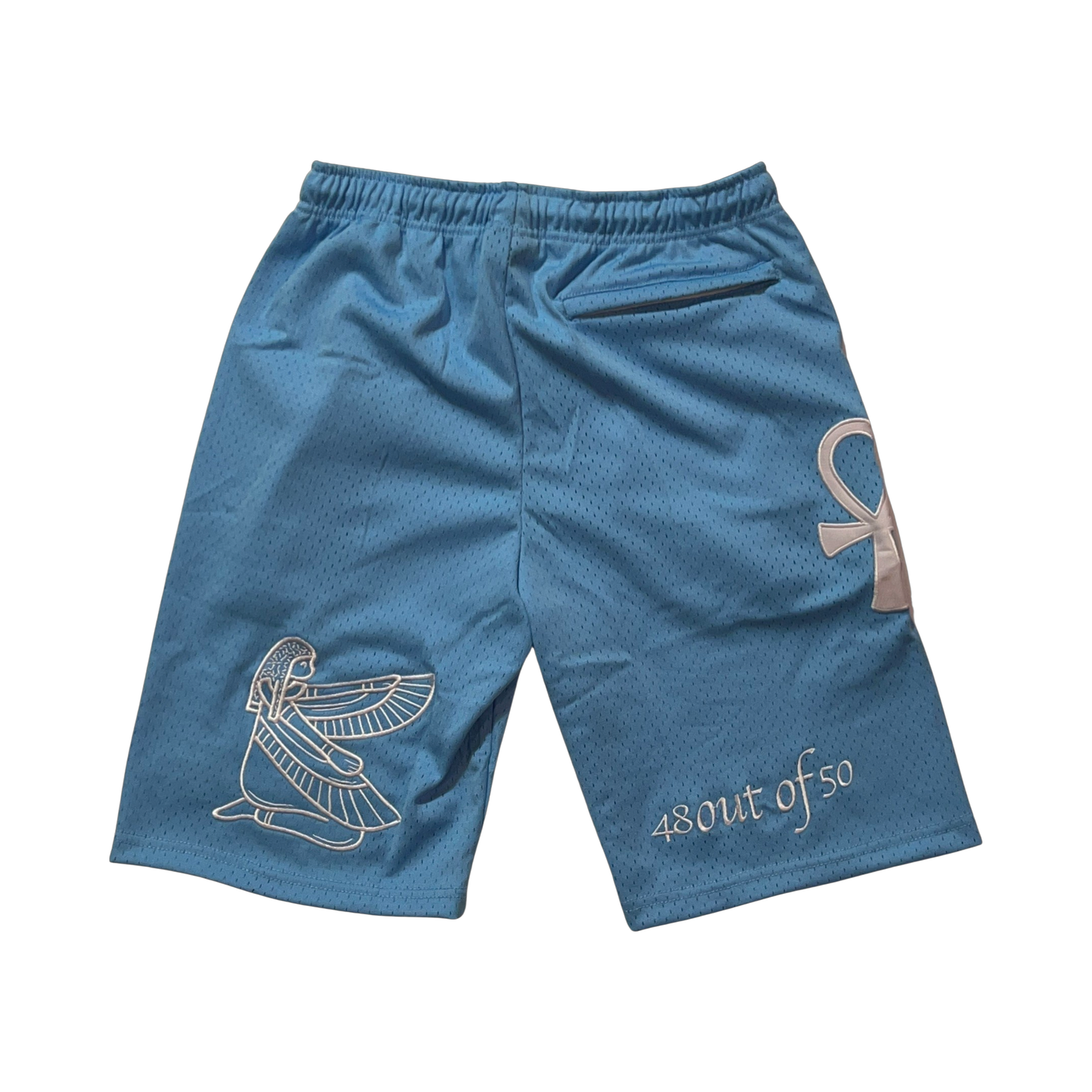 Soulllfoo Mesh Shorts - Light Blue & White