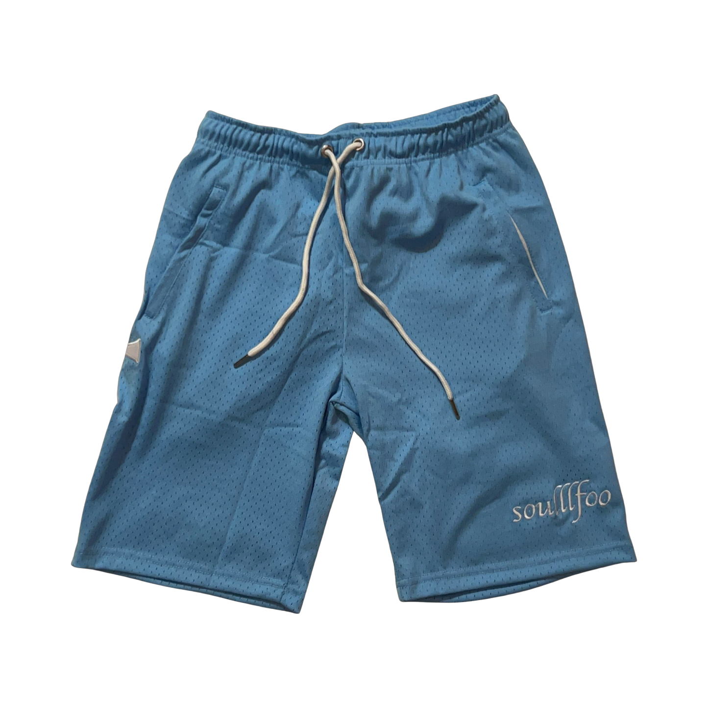 Soulllfoo Mesh Shorts - Light Blue & White