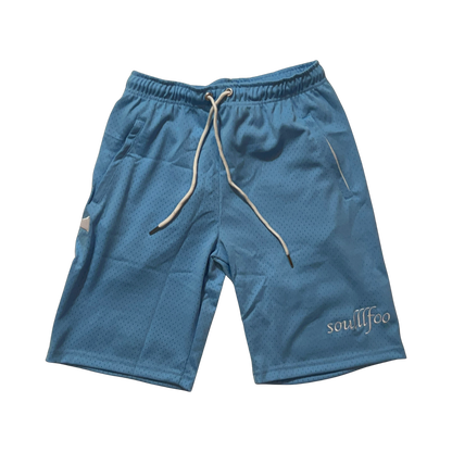 Soulllfoo Mesh Shorts - Light Blue & White
